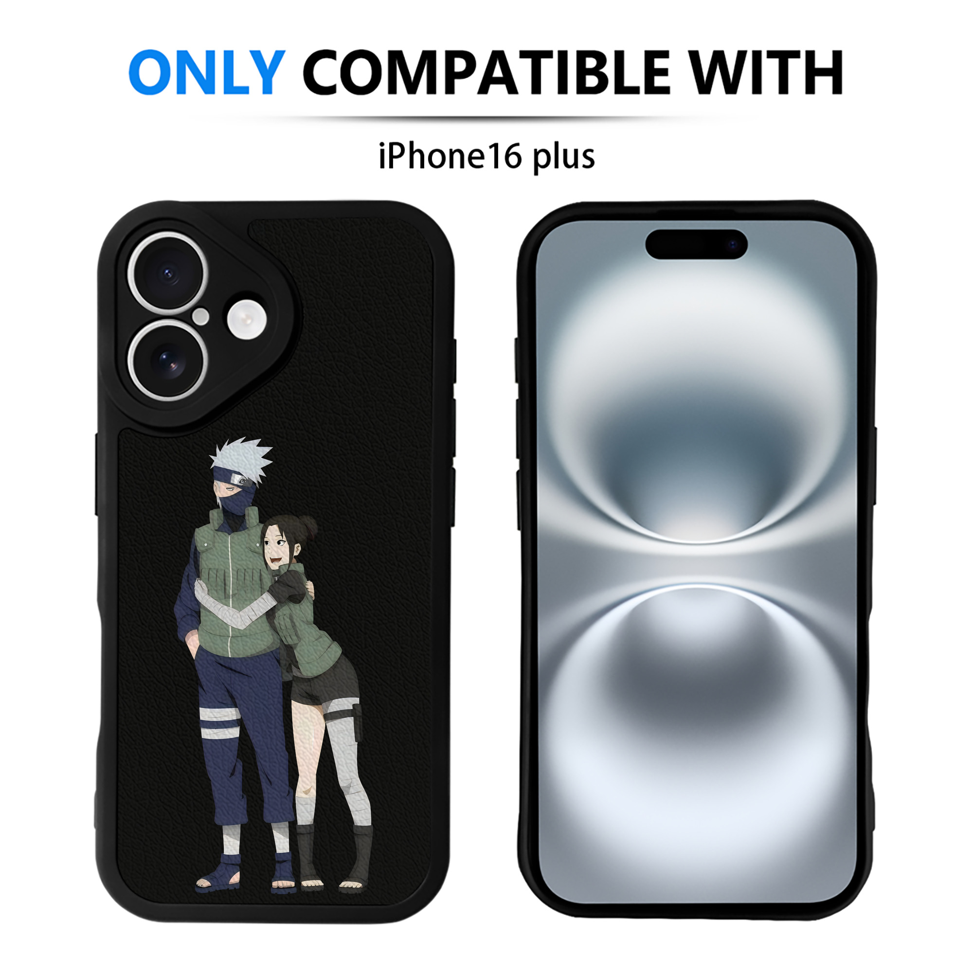 （画像用） NARUTO -ナルト- はたけ カカシ Hatake Kakashi 【iPhone 16シリーズ対応】シリコンスマホケース（レザー調） 材質：シリコン